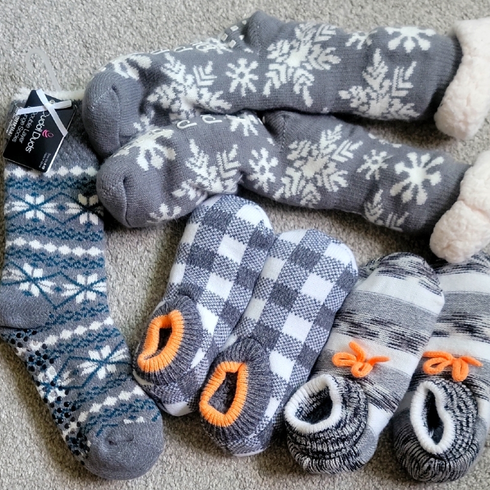 4 Pack Cuddle Duds Slipper Socks